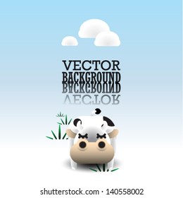 Cute friendly cow