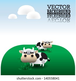 Cute friendly cow