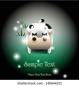 Cute friendly cow