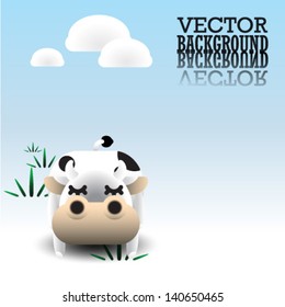 Cute friendly cow
