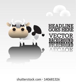 Cute friendly cow