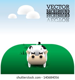 Cute friendly cow