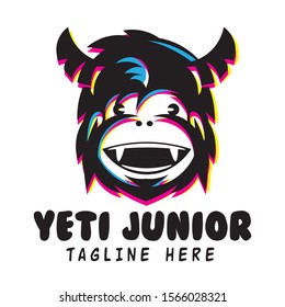 Cute friendly Yeti vector illustration,  perfect for School Club, Mascot logo and kids t shirt design