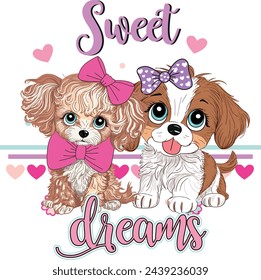 cute friends dogn graphic tees for girl