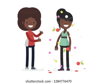 Cute Friends vector illustration