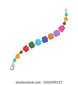 cute friendship bracelet cartoon. bead beads, charm retro, seamless letter cute friendship bracelet sign. isolated symbol vector illustration