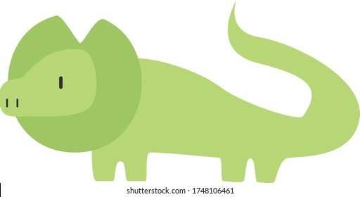 Cute frill neck lizard Cartoon, Vector illustration frill neck lizard on a white background. Drawing for children