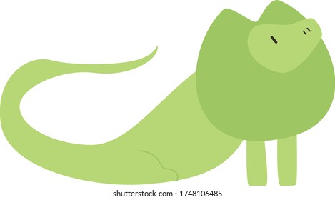 Cute frill neck lizard Cartoon, Vector illustration frill neck lizard on a white background. Drawing for children