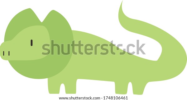 Cute Frill Neck Lizard Cartoon Vector Stock Vector Royalty Free 1748106461