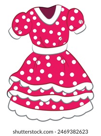 A cute frock for girl illustration