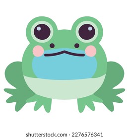 cute frog amphibian isolated icon