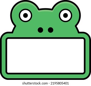 cute frog animal board vector illustration design