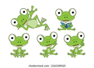 cute frog animal cartoon graphic