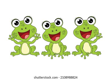 cute frog animal cartoon illustration