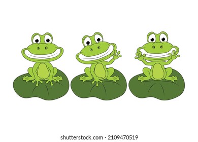 cute frog animal cartoon illustration