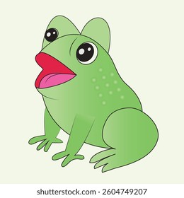 A cute frog art eps