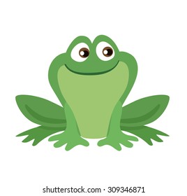 Cute Frog Boy.Vector illustration.
