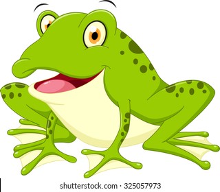 Cute frog cartoon