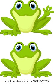 Cute frog cartoon