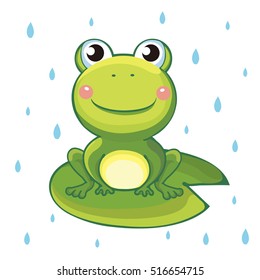 Cute frog cartoon
