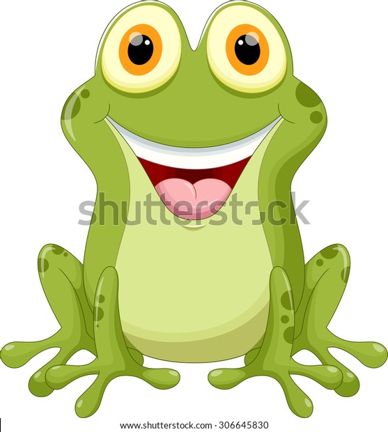 Immagine Vettoriale Stock 306645830 A Tema Carino Rana Cartone Animato Royalty Free