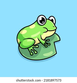 Cute Frog Cartoon Character Mascot Vector Stock Vector (Royalty Free ...