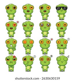 Cute Frog Cartoon Mascot Character Illustration