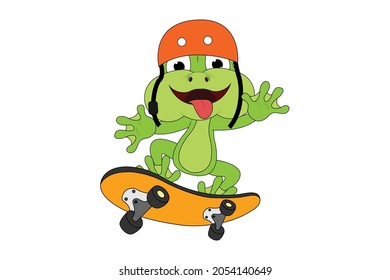 cute frog cartoon 