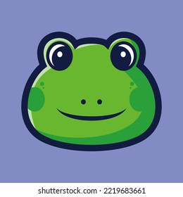 Cute Frog Cartoon Vector Icon Illustration. Flat Cartoon Style