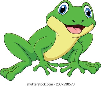 Cute Frog cartoon vector illustration