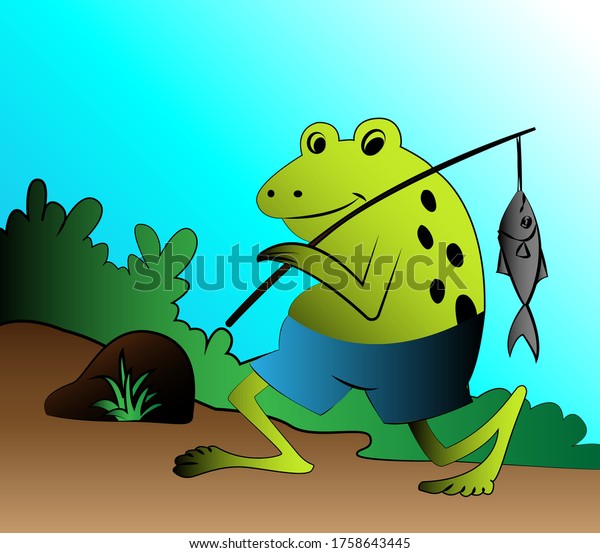 Cute Frog Cartoon Vector Illustration Kids Stock Vector (Royalty Free ...