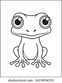 cute frog coloring book for children