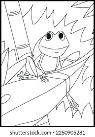 Cute Frog Coloring Pages for kids