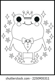 Cute Frog Coloring Pages for kids