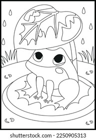 Cute Frog Coloring Pages for kids