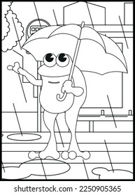 Cute Frog Coloring Pages for kids