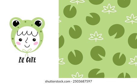 Cute frog design kids set