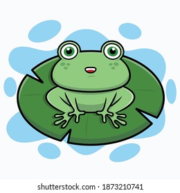 Diseño de ilustración dibujado a mano de rana corta