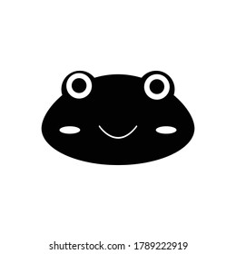 Cute Frog head cartoon icon vector design illustration