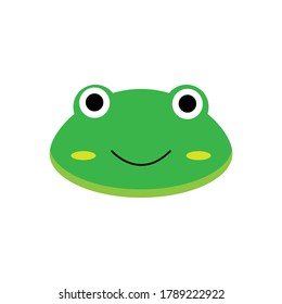 Cute Frog head cartoon icon vector design illustration