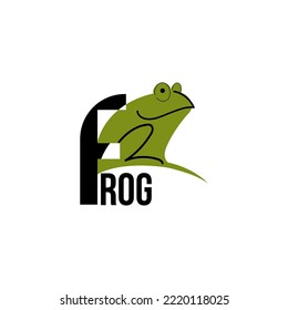 Cute frog icon character logo vector illustration.