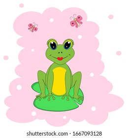 cute frog illustration nursery decor