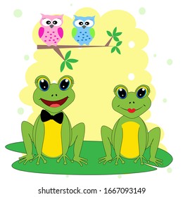 cute frog illustration nursery decor