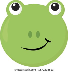 Rana, ilustración, vector sobre fondo blanco.