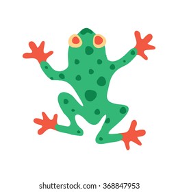 Cute frog isolated on white