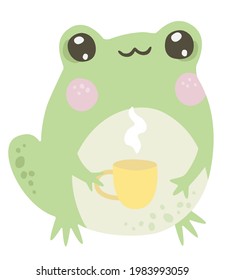 Chibi Kawaii Frog Cute - Yuzuha Wallpaper