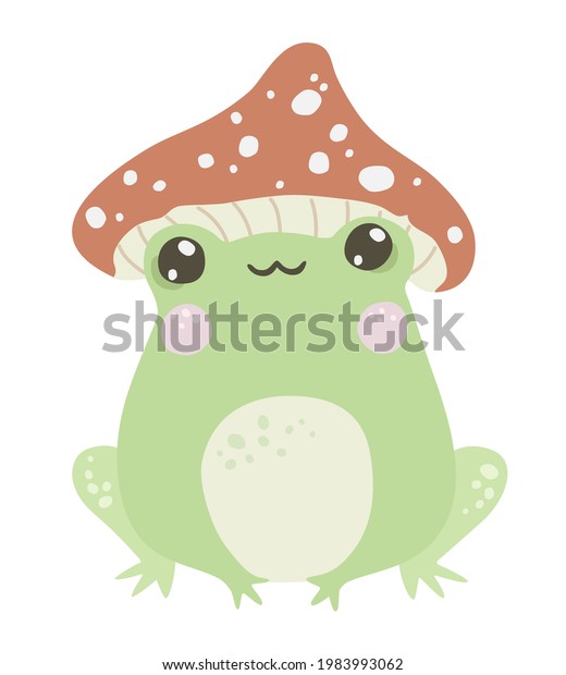 かわいいカエルの分離型ベクターイラスト かわいい子どもっぽい性格 のベクター画像素材 ロイヤリティフリー
