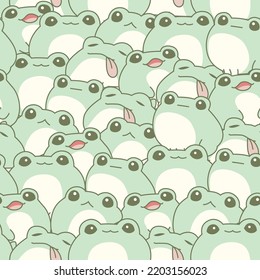 Cute Frog Kiddie Seamless Pattern