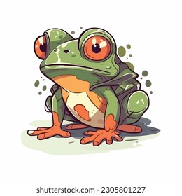 Cute frog mascot character for nature conservation organization