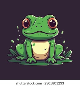 Cute frog mascot character for nature conservation organization